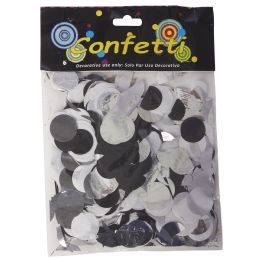 72 of Mixed Confetti 1 inch 30g/bag - Silver