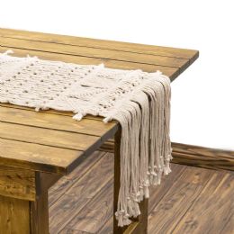 4 of Macrame Table Runner 14 inch X 108 inch