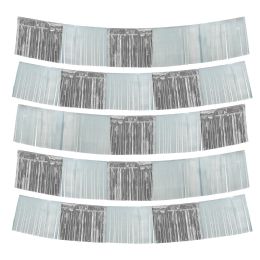 12 pieces Metallic Fringe Banner 60 inch 9pc/set - Silver - Party Banners