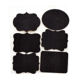72 pieces Chalkboards With Adhesive 6pc/bag - Chalk,Chalkboards,Crayons