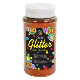 6 pieces Fine Glitter Bottle 1 Lbs - Orange - Craft Glue & Glitter