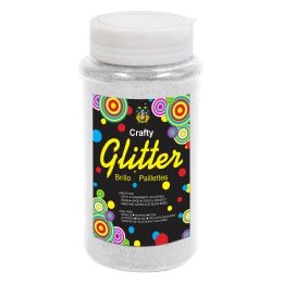 6 pieces Fine Glitter Bottle 1 Lbs - White - Craft Glue & Glitter