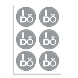 192 pieces i Do Wedding Sticker Labels 4 Sheets/bag - Wedding & Anniversary