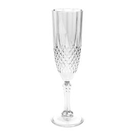 8 pieces Premium Plastic Champagne Flutes 8pc/pacK- Clear - Plastic Drinkware