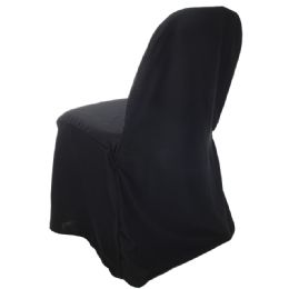 48 pieces Polyester Folding Chair Cover - Black - Party Accessory Sets