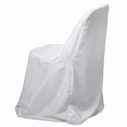 48 pieces Polyester Folding Chair Cover - White - Party Accessory Sets