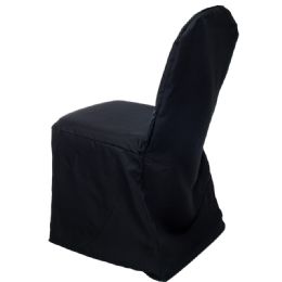 48 pieces Polyester Banquet Chair Cover - Black - Party Accessory Sets