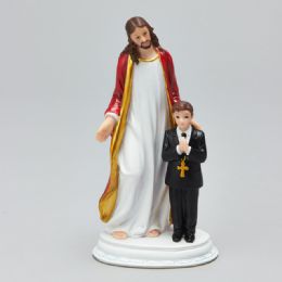 48 Pieces Poly Resin First Communion Boy 7 inch - Religious Decor