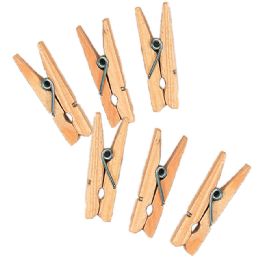 96 pieces Wood Clothespins Natural 1 inch 36pc/bag - Clothes Pins