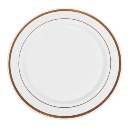 4 pieces Disposable Deluxe Plate Set 10 inch 40pc/pack - Rose Gold - Disposable Plates & Bowls