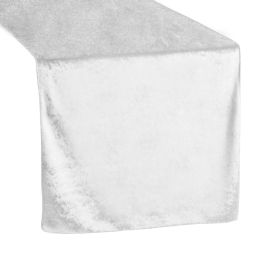 24 of Velvet Table Runner 14 inch X 108 inch - White