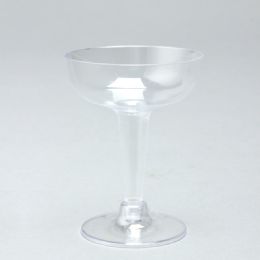 24 pieces Plastic Margarita Glass 4 inch - Clear 12pc - Plastic Drinkware