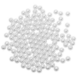 12 of 10mm Craft Pearl Beads With Hole 454g/bag - White