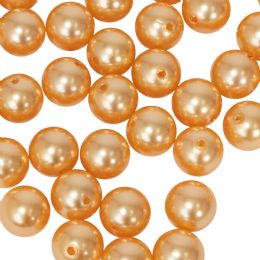 12 of 30mm Craft Pearl Beads With Hole 454g/bag - Gold