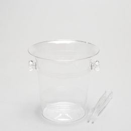 72 of Plastic Ice Bucket With Tong - Clear