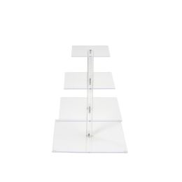 4 Layer Square Acrylic Treat Stand 15 inch - Clear