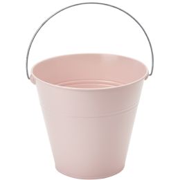 12 pieces Tin Metal Pail Bucket - Pink - Party Novelties