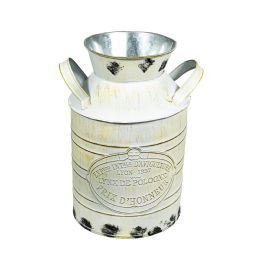 12 Wholesale Galvanized Farmhouse Jug - White