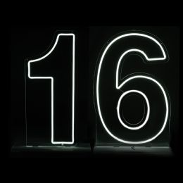 4 pieces "16" Neon Light Sign With Stand And Hanging Chain 24 inch - Signs & Flags