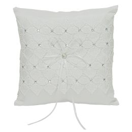 3 pieces Wedding Pillow With Rhinestone Accent - White - Wedding & Anniversary