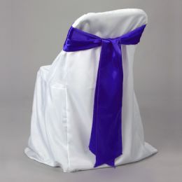 12 pieces Satin Chair Bow 6" X 108" 6pc/bag - Royal Blue - Bows & Ribbons