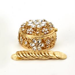 6 pieces Arras Set For WeddingS- Rhinestone Round Box - Wedding & Anniversary