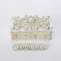6 pieces Arras Set For WeddingS- Rhinestone Rectangle Box With Pearl - Wedding & Anniversary