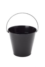 12 pieces Tin Metal Pail Bucket - Black - Party Novelties