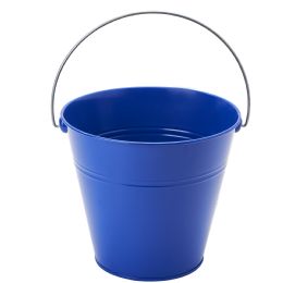 12 pieces Tin Metal Pail Bucket - Royal Blue - Party Novelties