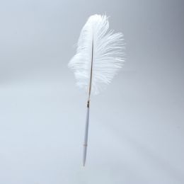 5 Pieces White Feather Plume Pen 12pc - Pens