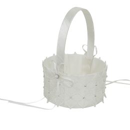 12 pieces Wedding Basket With Rhinestone Accent - White - Wedding & Anniversary