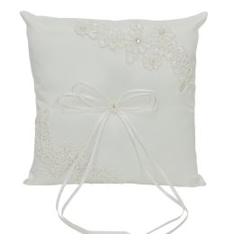 3 pieces Wedding Pillow With Rhinestone Accent - White - Wedding & Anniversary