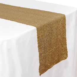 6 of Sequin Table Runner 12" X 108" - Gold
