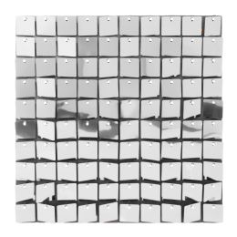 24 of Square Spangle Wall Decor - Silver 12 x 12 inch