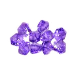 24 Pieces Acrylic Crystal Ice Decor - Purple - Party Novelties