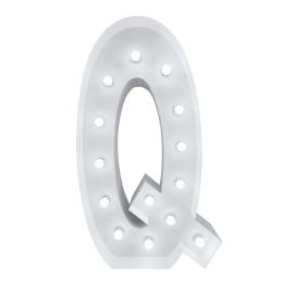4ft Light Up Marquee Letters Q - White