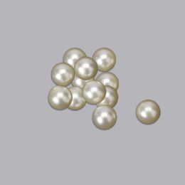 12 of Pearl Beads No Hole For Table Scatters Full Round 20mm - Ivory