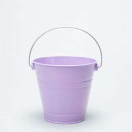 36 pieces Metal Pail Bucket Lavender - Party Novelties