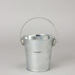 48 pieces Metal Pail Bucket Silver - Party Novelties
