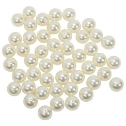 12 of 20mm Craft Pearl Beads With Hole 454g - Ivory