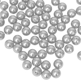 12 pieces 20mm Craft Pearl Beads With Hole 454g - Silver - Craft Beads