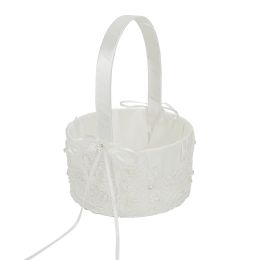 12 pieces Wedding Basket With Rhinestone Accent - White - Wedding & Anniversary