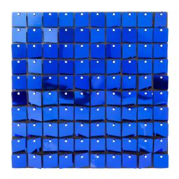 24 pieces Square Spangle Wall Décor - Royal Blue - Wall Decor