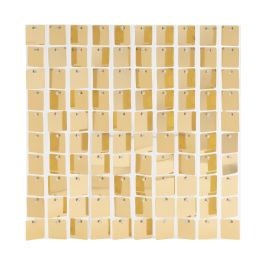 24 Pieces Square Clear Frame Spangle Wall Decor - Champagne - Wall Decor