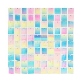 24 Pieces Square Clear Frame Spangle Wall Decor - Multicolor Iridescent - Wall Decor