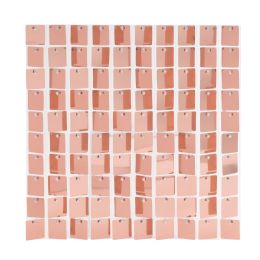 24 Pieces Square Clear Frame Spangle Wall Decor - Rose Gold - Wall Decor