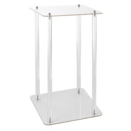 2 of Modern Square Acrylic Floral Riser 16 inch - Clear