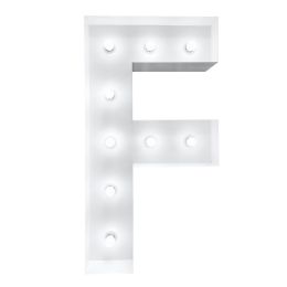 4ft Light Up Marquee Letters F - White