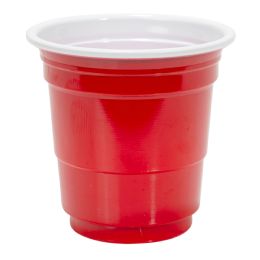 24 pieces Plastic Disposable Mini Red Cups 2oz 50pc/pack - Plastic Drinkware
