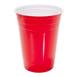 24 pieces Plastic Disposable Red Cups 16oz 50pc/pack - Plastic Drinkware
